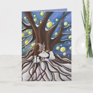 Winter Council Whimsical Art Holiday Card