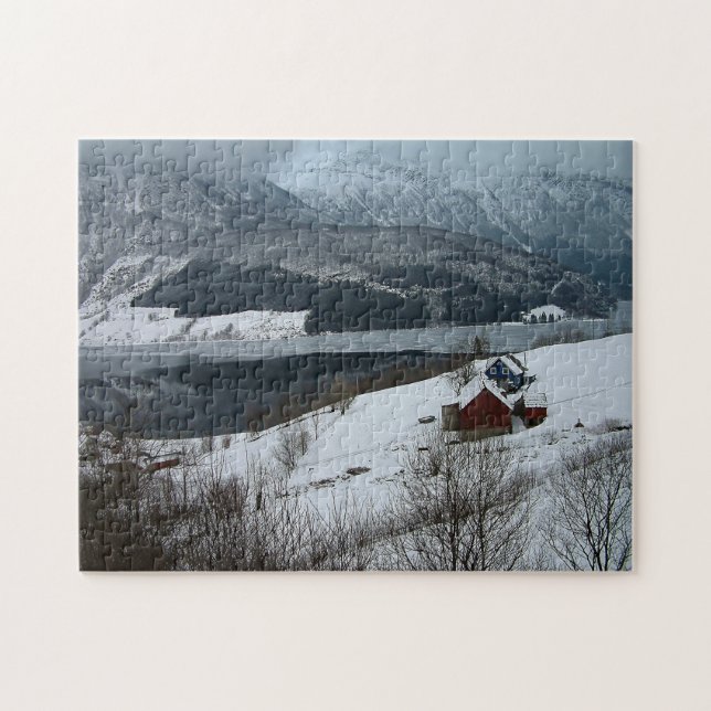 Winter Countryside, Norway /Scandinavia landscapes Jigsaw Puzzle (Horizontal)