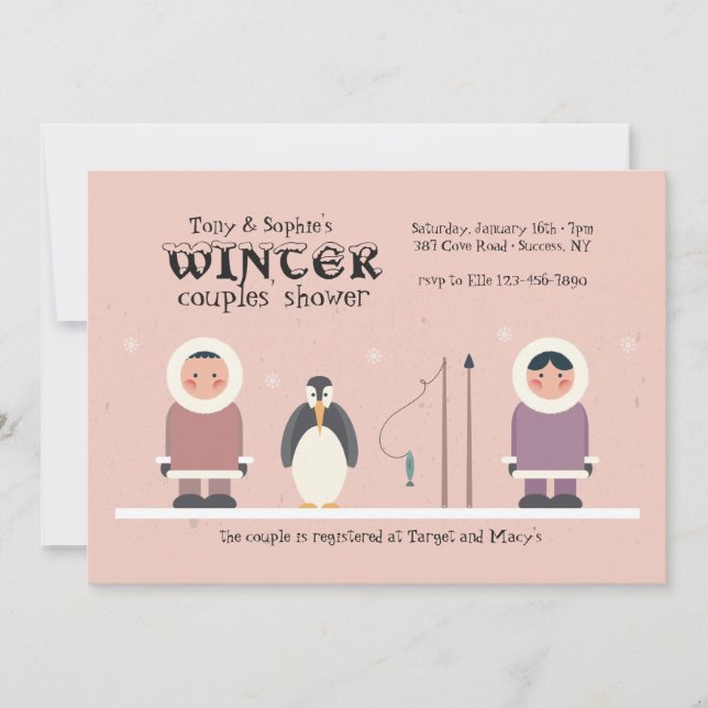 Winter Couples' Shower Invitation (Front)