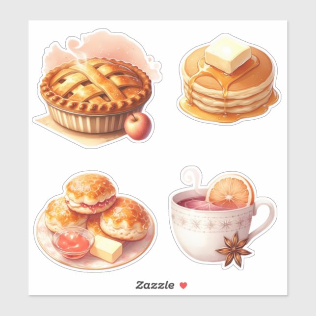 Winter cozy Breakfast Sticker Sheet (Feuille)