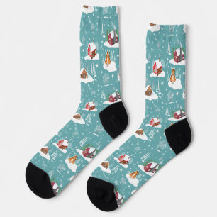 Winter Cozy Cabin Pattern   Socks