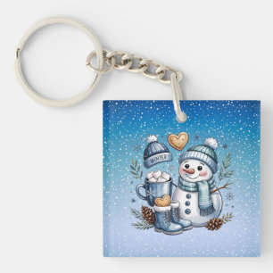Winter Cozy Snowman Keychain
