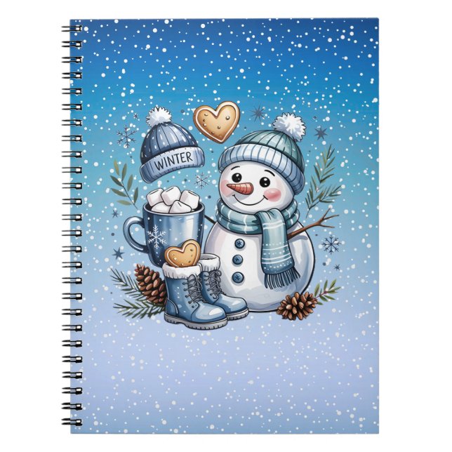Winter Cozy Snowman Notebook (Front)