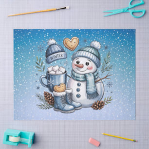 Winter Cozy Snowman Tissue Paper