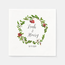 Winter Cranberry Cocktail Napkins