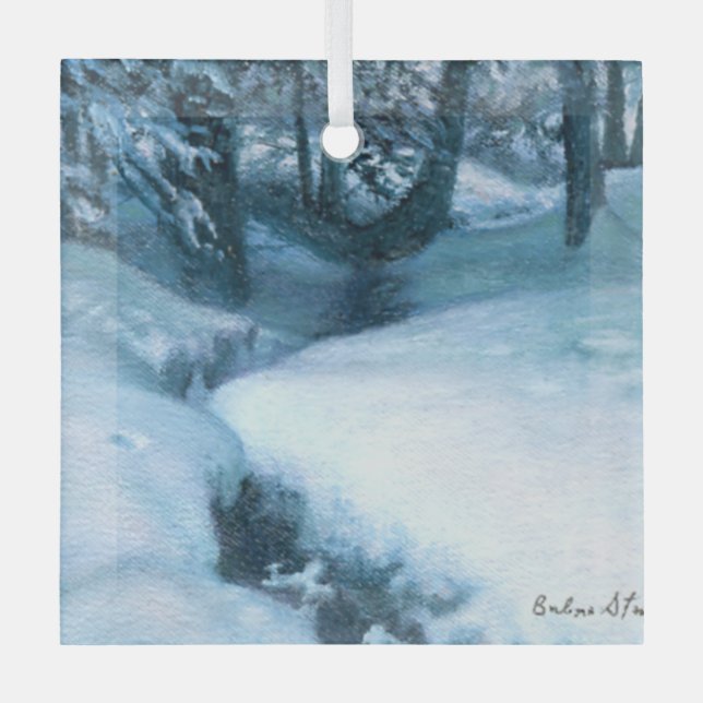"Winter Creekside" Ornament (Front)