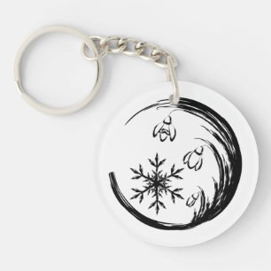 Winter Crest Keychain