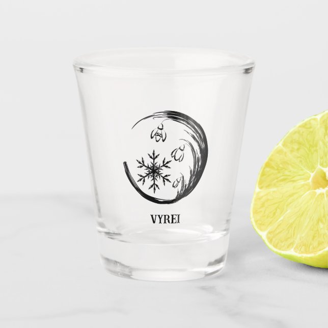 Winter Crest Shot Glass (Front)