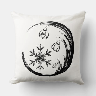 Winter Crest Throw Pillow