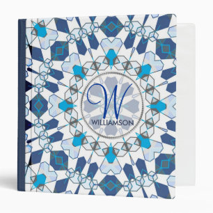 Winter Crystal Love Geometry Folder Binder
