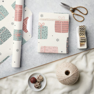 Winter Cute Gifts Pastel Pattern Christmas Wrapping Paper