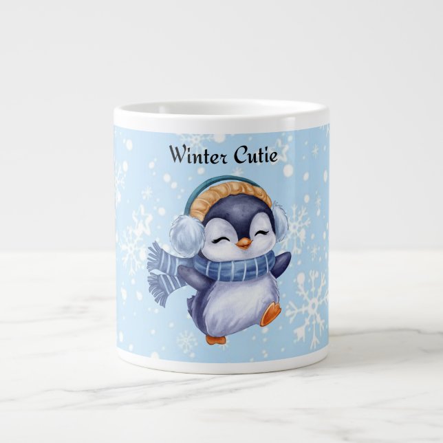 Winter Cutie | Cute Penguin Winter Coffee Mug (Front)