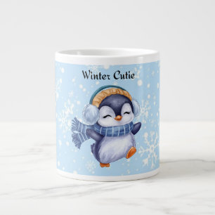 Winter Cutie   Tasse de café d'hiver de manchot mi