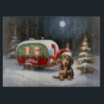 Winter Dachshund Caravan Christmas Adventure  Cutting Board<br><div class="desc">Embrace the magic of a snowy winter night as a caravan glides gracefully through the moonlit landscape. The serene beauty of the glistening snow and the enchanting glow of the moon create a captivating scene,  promising an unforgettable Christmas adventure filled with warmth,  joy,  and cherished memories.</div>