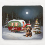 Winter Dachshund Caravan Christmas Adventure  Mouse Pad<br><div class="desc">Embrace the magic of a snowy winter night as a caravan glides gracefully through the moonlit landscape. The serene beauty of the glistening snow and the enchanting glow of the moon create a captivating scene,  promising an unforgettable Christmas adventure filled with warmth,  joy,  and cherished memories.</div>