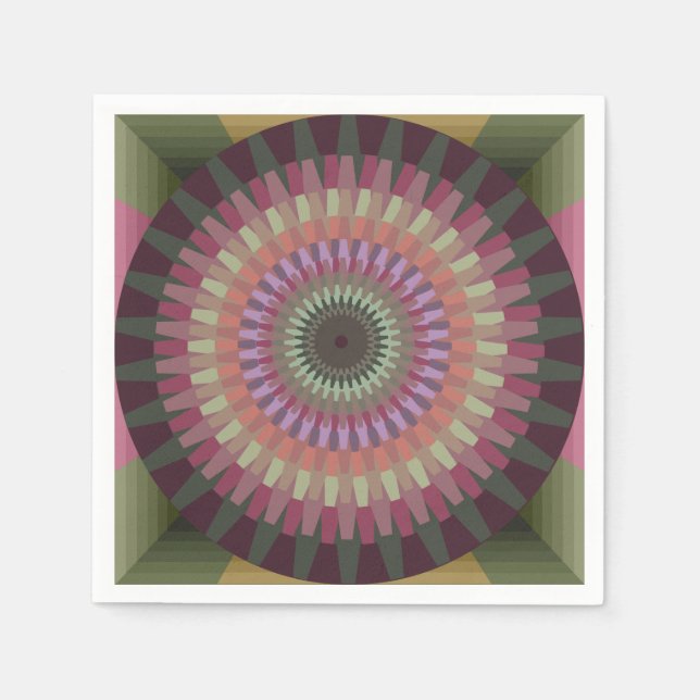 Winter Dahlia in Warm Muted Colours - Alt Napkin (Front)