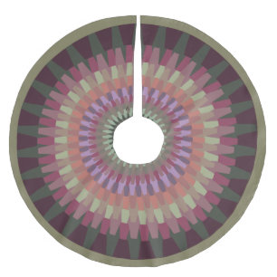 Winter Dahlia in Warm Muted Colours Brushed Polyester Tree Skirt