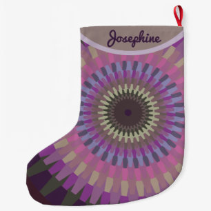 Winter Dahlia - Purple Evening Colours Personalize Large Christmas Stocking