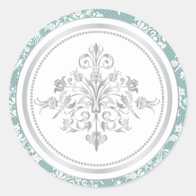 Winter Damask Sticker (Front)