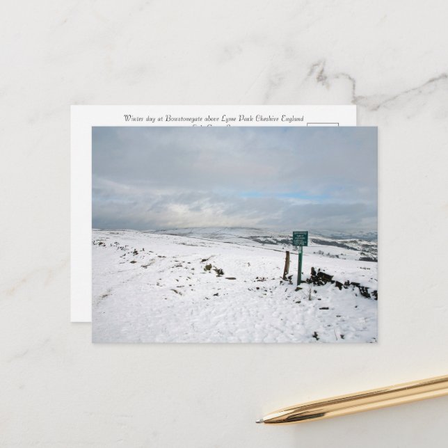 Winter day Bowstonegate Postcard (Front/Back In Situ)