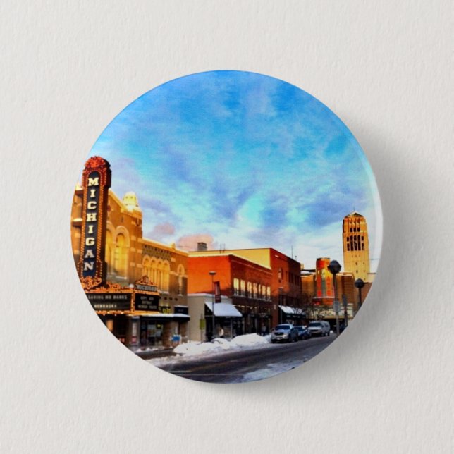 Winter Day In Ann Arbor 2 Inch Round Button (Front)