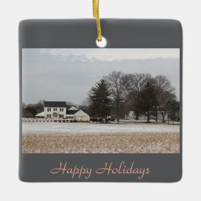 Winter Day Photo Ornament (Front)