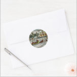 Winter Days Classic Round Sticker<br><div class="desc">Winter days featuring 5 christmas scenes on one print Originally published c1881 out of copyright. Enhanced and digitally cleaned from an image courtesy of LOC LC-DIG-pga-03005</div>