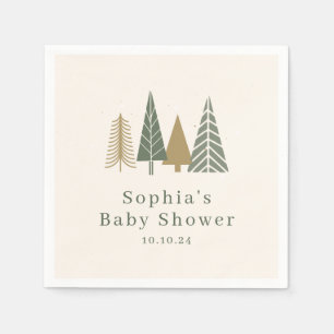 Winter December Baby Shower Napkin