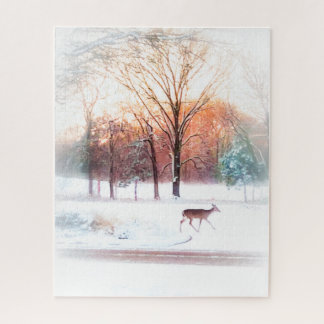 Winter Deer 3 Jigsaw Puzzle