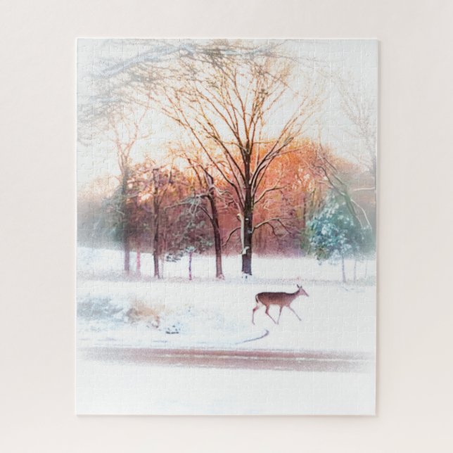 Winter Deer 3 Jigsaw Puzzle (Vertical)