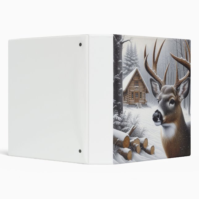 Winter deer/Buck art Binder (Background)
