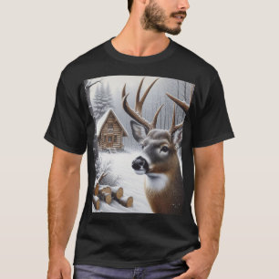 Winter deer/Buck art T-Shirt