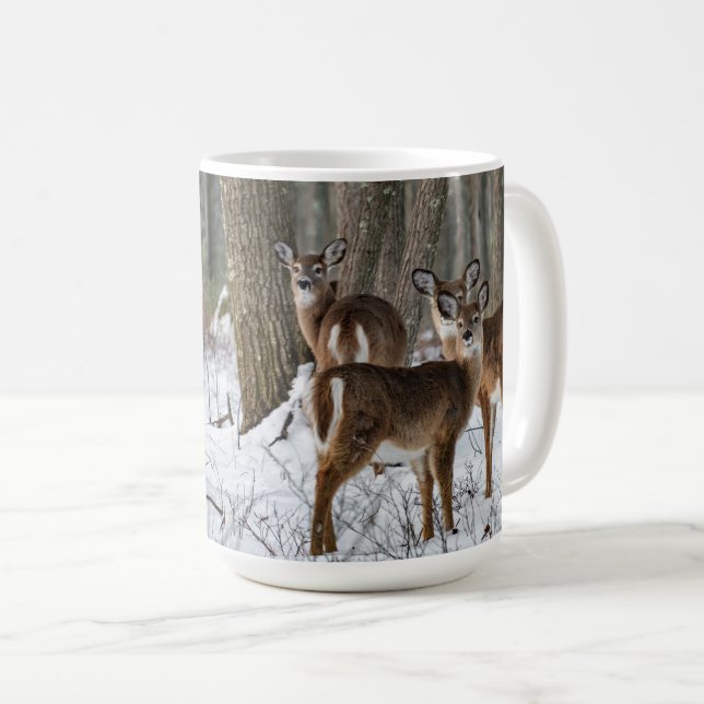 Winter Deer Coffee Mug (Front Right)