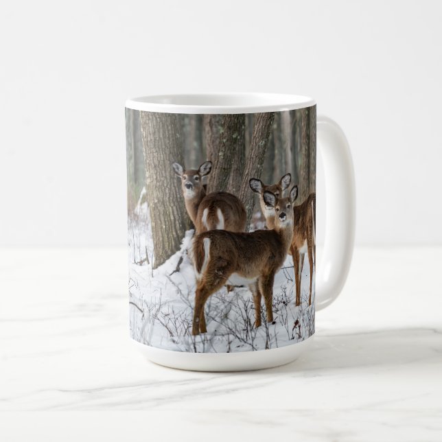 Winter Deer Coffee Mug (Front Right)