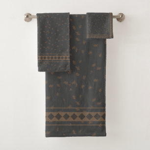 Winter Deer & Pine Cones Bath Towel Set