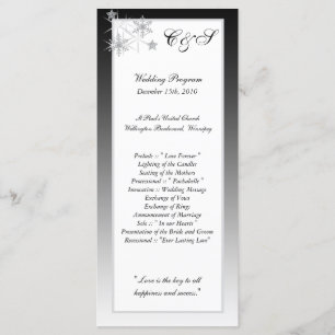 Winter Diamond Wedding Programs