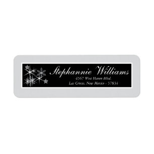 Winter Diamond Wedding Return Address Label