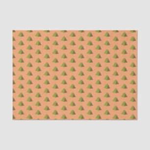 Winter Dinosaur Green Christmas Tree Holiday Party Tissue Paper