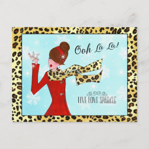 WINTER DIVA - Live Love Sparkle! Postcard