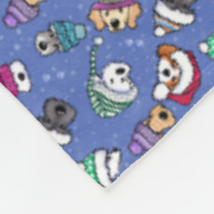 Winter Dog Fleece Blanket