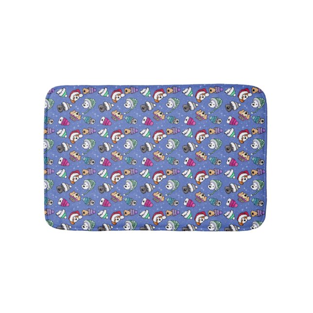Winter Dogs Bath Mat (Front)