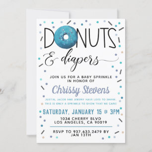 Winter Doughnut Baby Sprinkle Shower Invitation