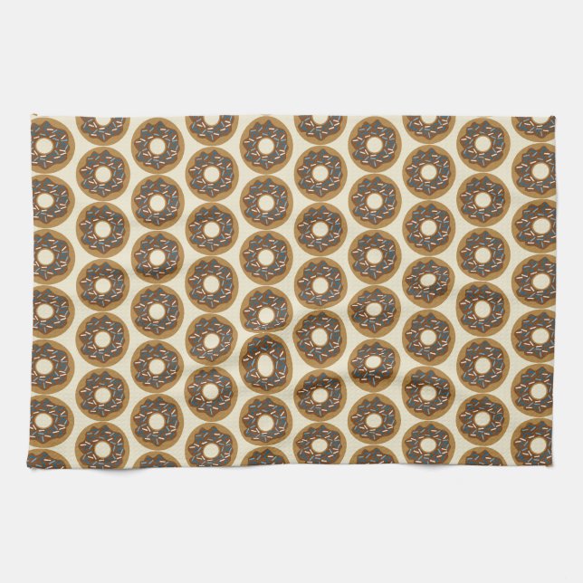 Winter Doughnuts with Blue Sprinkles Iced Kitchen Towel (Horizontal)