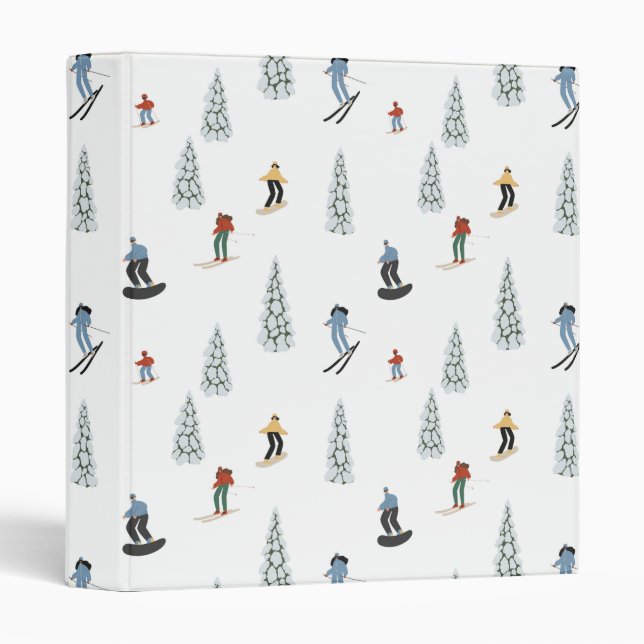 Winter Downhill Pattern Binder (Front/Spine)