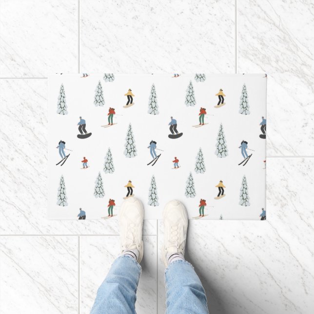 Winter Downhill Pattern Doormat (Indoor)