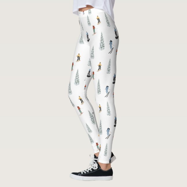 Winter Downhill Pattern Leggings (Left)