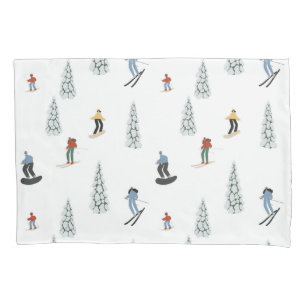 Winter Downhill Pattern Pillowcase
