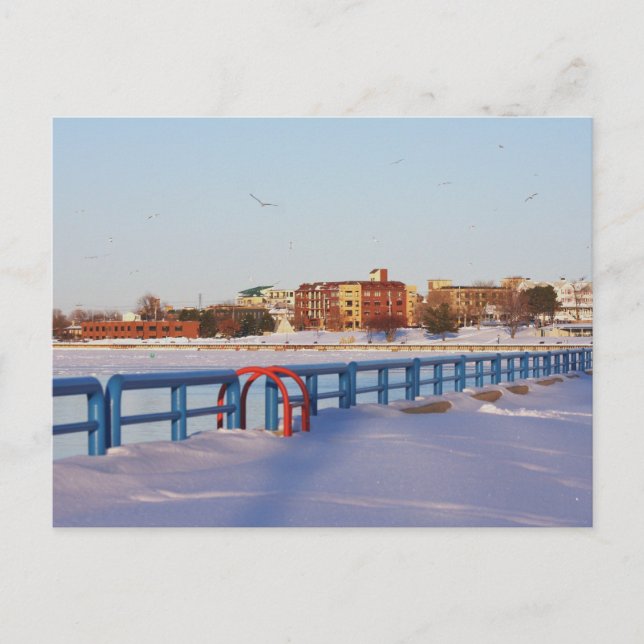 WINTER DOWNTOWN, GRAND HAVEN, MI.  USA. POSTCARD (Front)