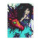 Winter Dragon Butterfly Ice Girl Art Postcard