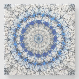 Winter Dream Abstract Stone Coaster